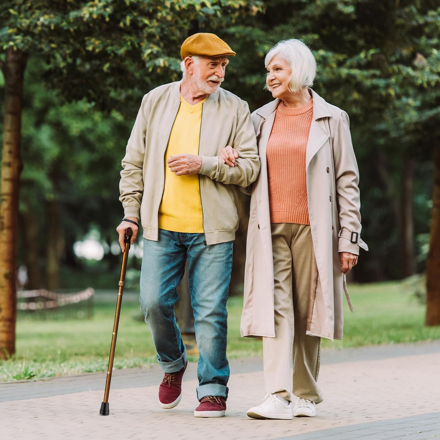 2-Pack Non-Slip Stable High-Strength Rubber Cane Tip