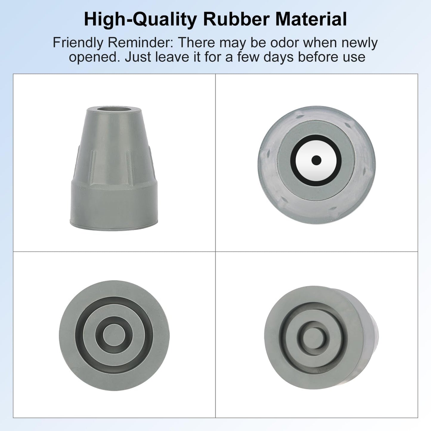 Rubber Cane Tips, Fits 3/4" & 7/8" Walking Aids