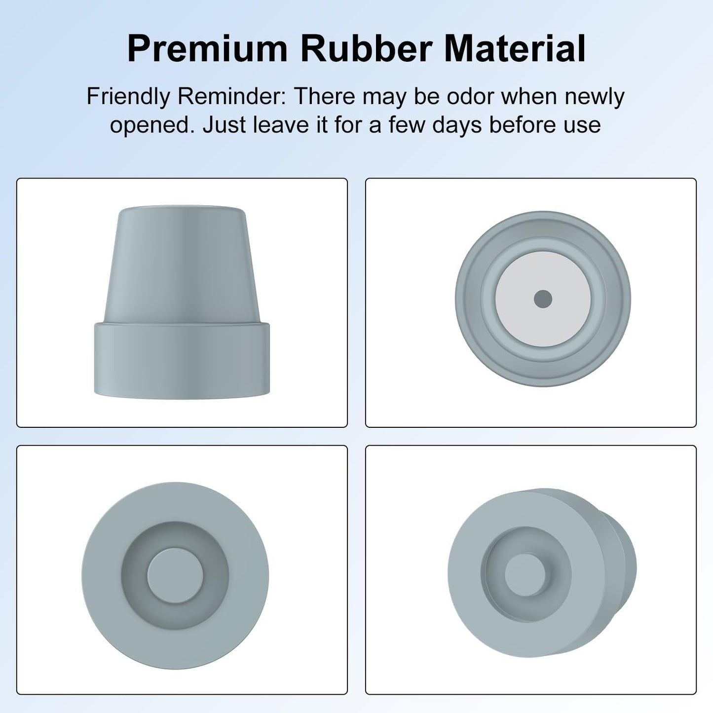 Rubber Cane Tips, 4 Pack/8 Pack