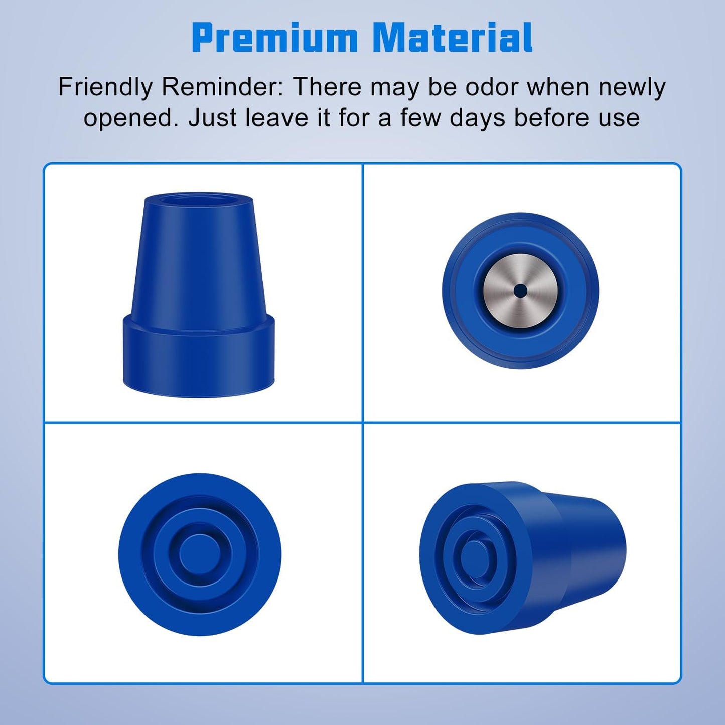 SupreGear 3/4" Cane Tips, Steel-Reinforced Tips