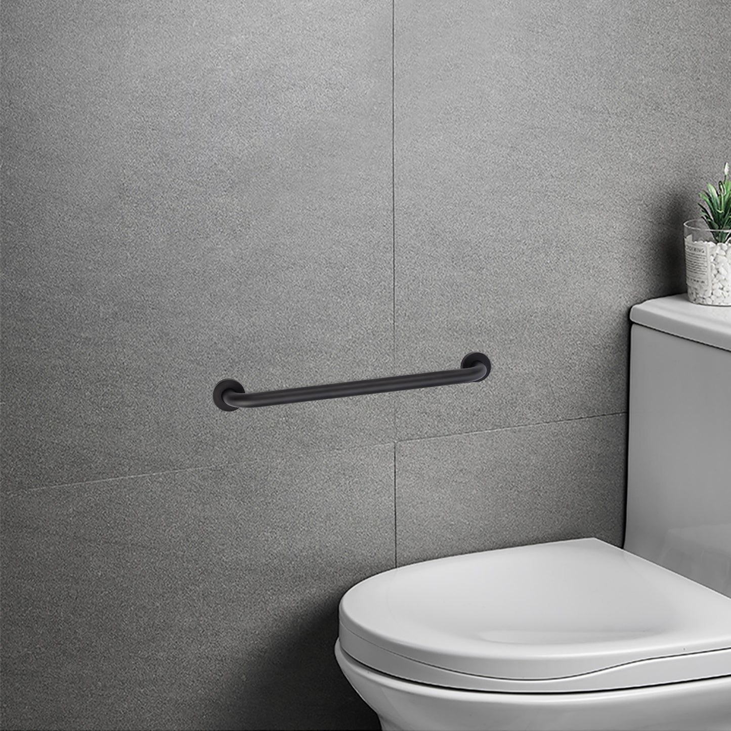Non-Slip Black Bathroom Safety Grab Bar
