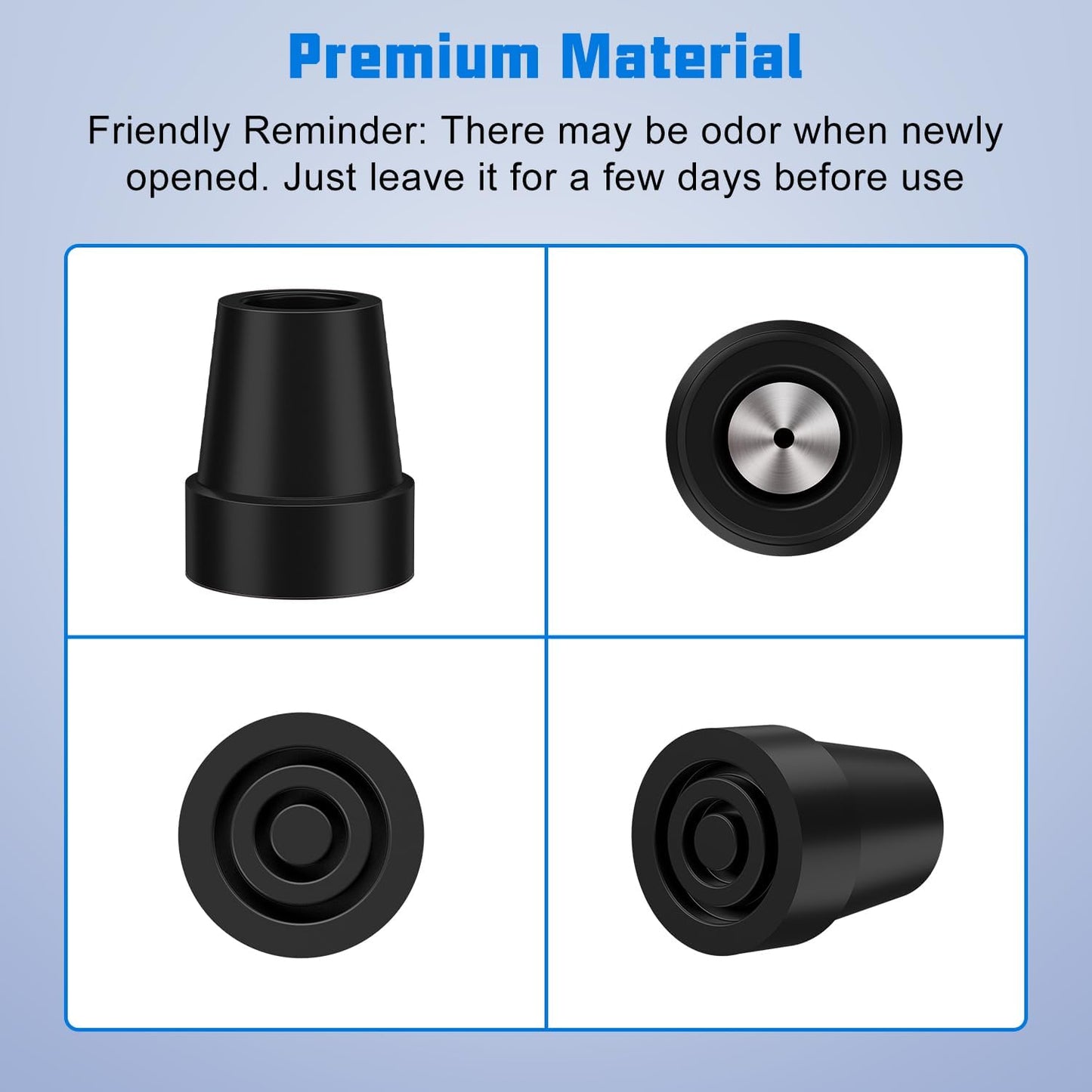 SupreGear 3/4" Cane Tips, Steel-Reinforced Tips