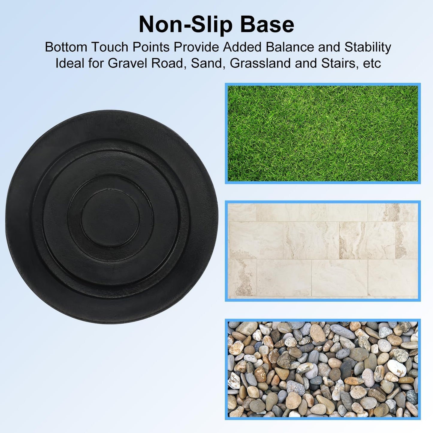1" Heavy Duty Cane Tips, 2-Pack