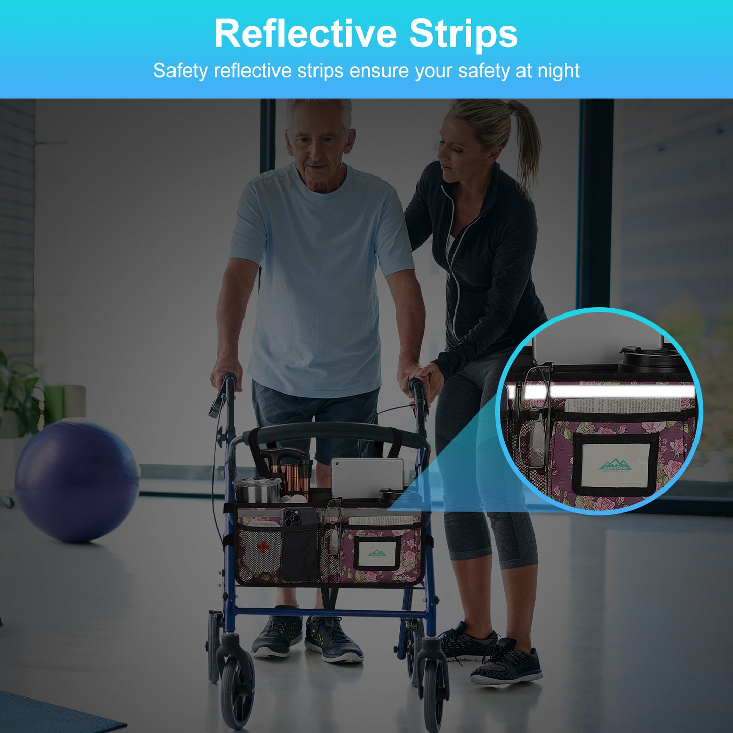 Large Capacity Rollator Basket