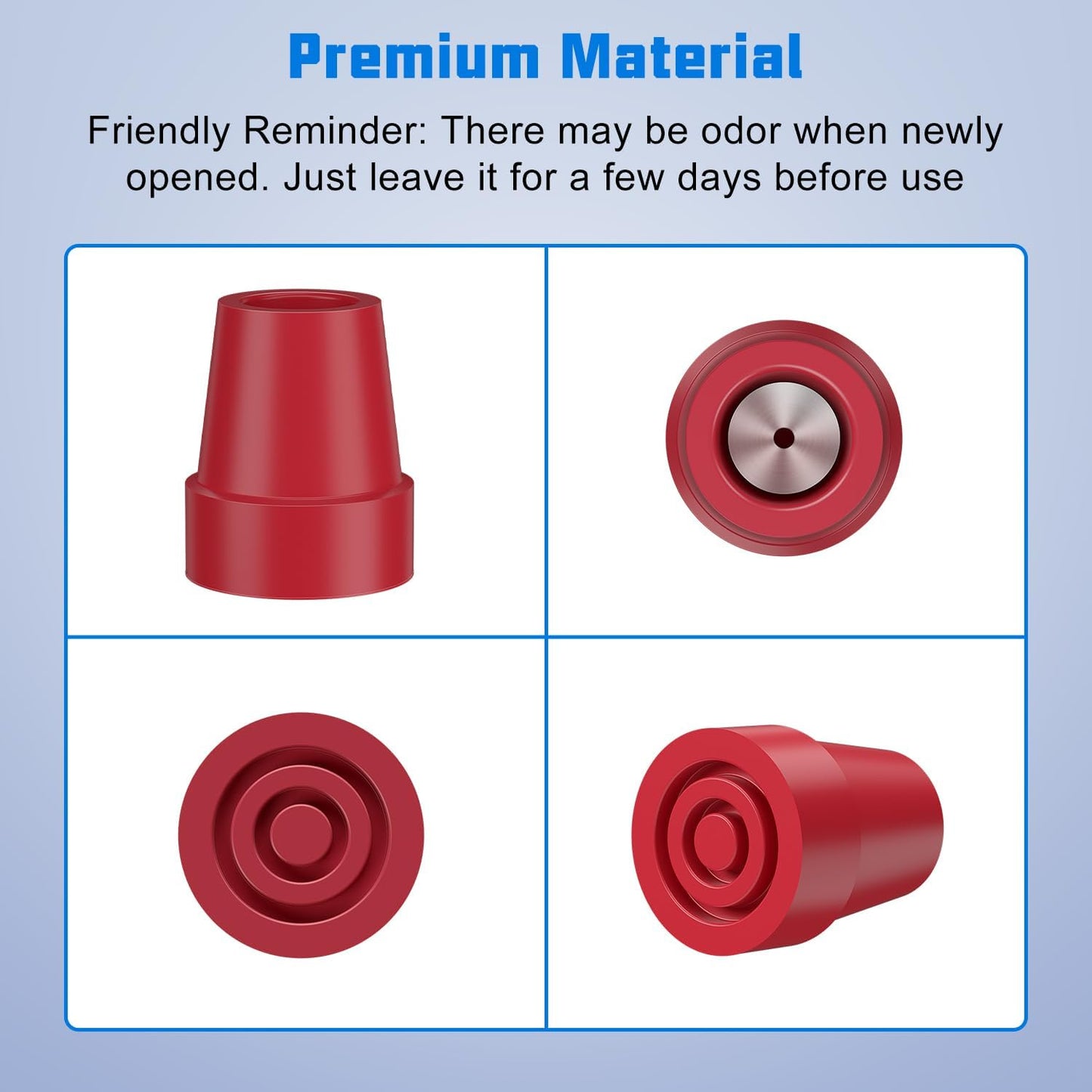 SupreGear 3/4" Cane Tips, Steel-Reinforced Tips