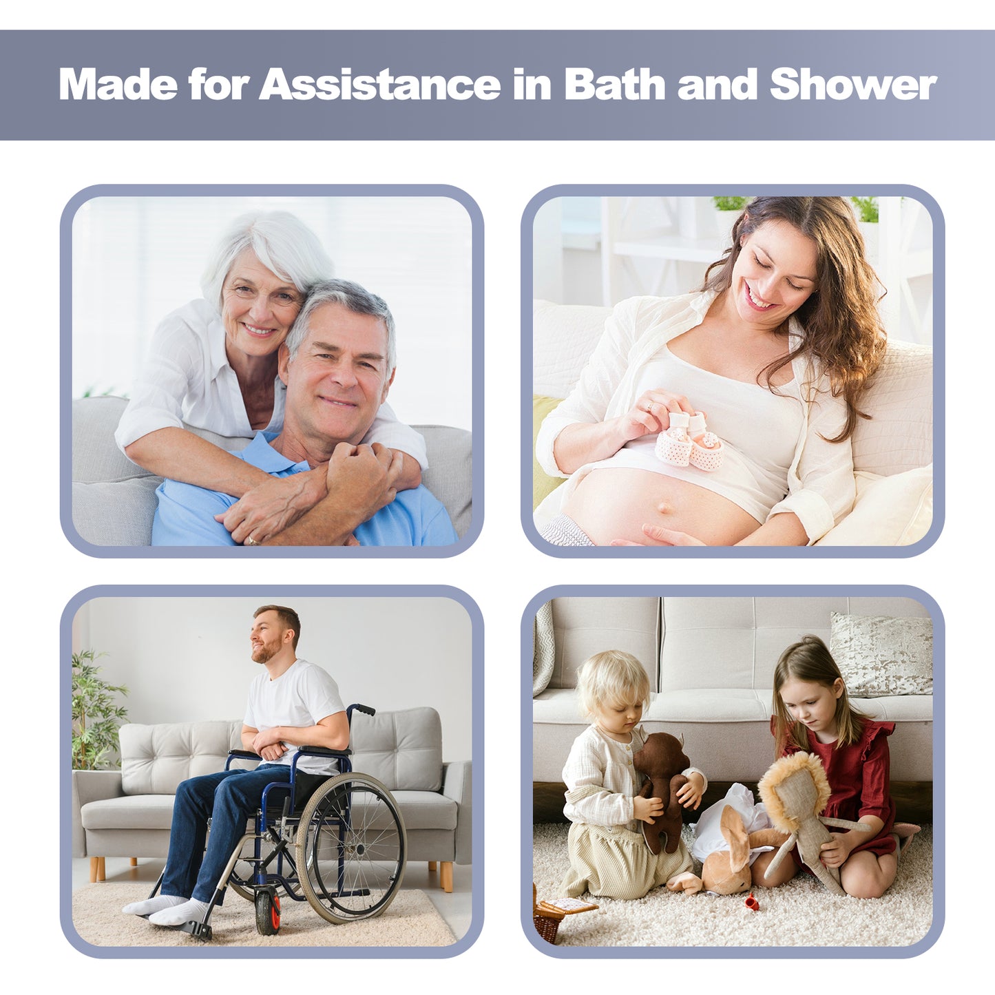 Folding Shower Chair (Backrest and Padded Armrests included)