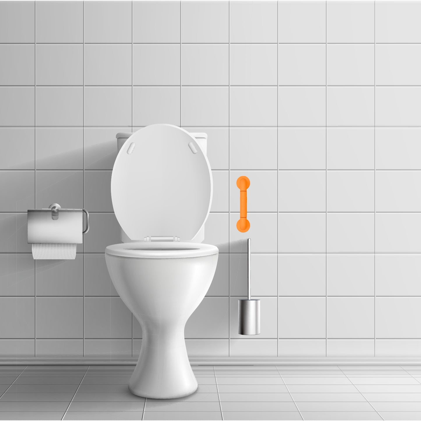 Shower Grab Bar, Stainless Steel Anti-Slip Safety Rail, 12-32 Inch