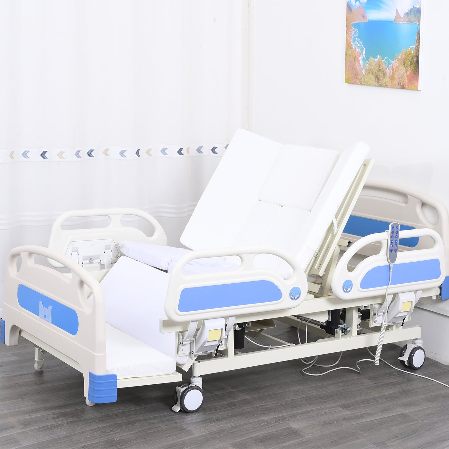 4-Function Remote Control Electric Hospital Bed (Mattress Included)