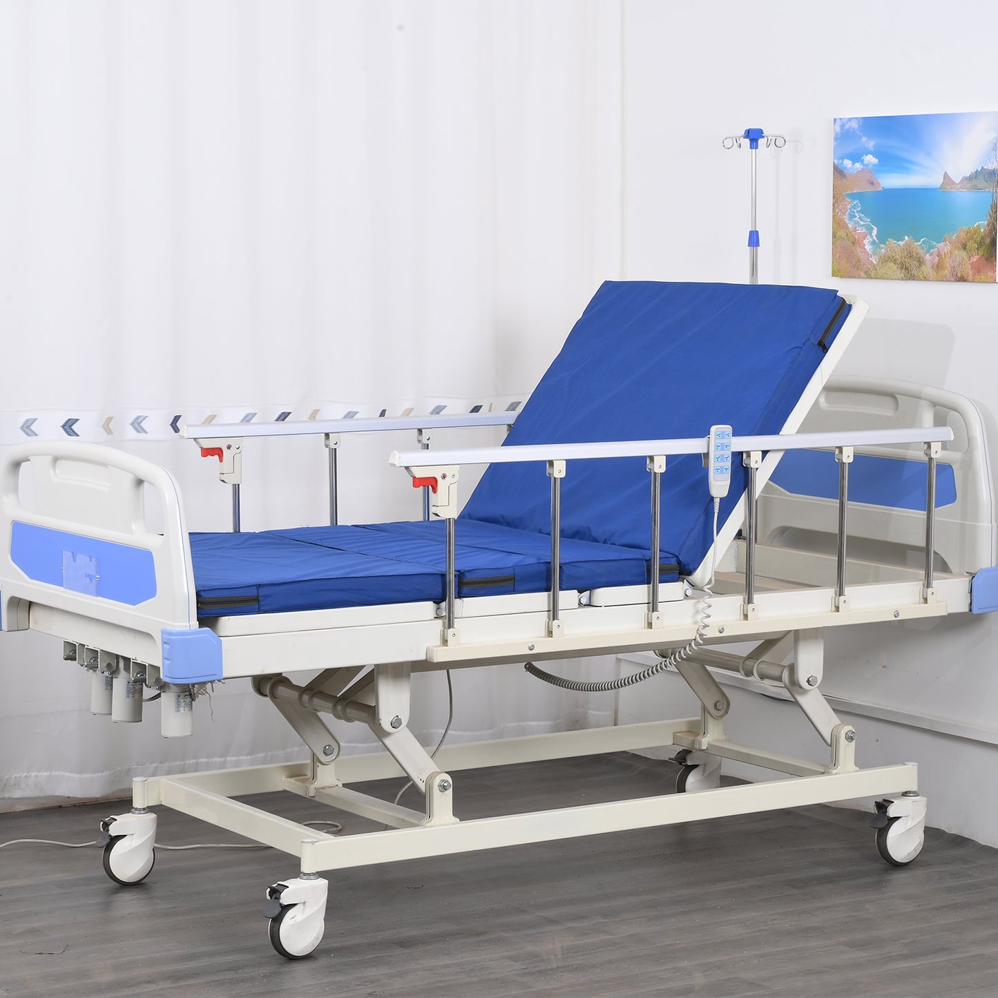 3-Function Remote Control Electric Hospital Bed (Mattress Included)