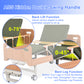 Wooden Hidden Hospital Bed w/ Full-Length Adjustable Side Rails