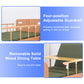 Wooden Hidden Hospital Bed w/ Full-Length Adjustable Side Rails