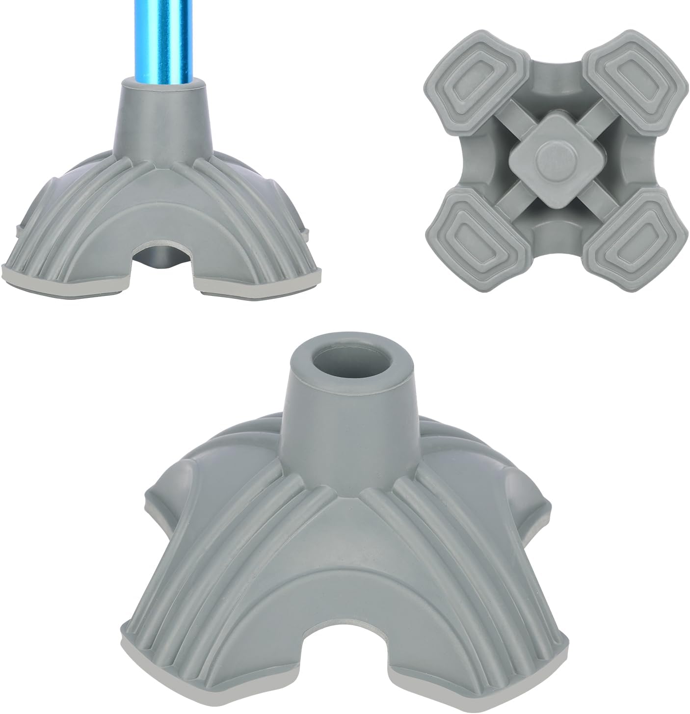 4 Point Self Standing Quad Support Rubber Replacement Cane Tip