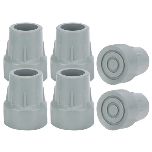1 Inch Cane Tips 6 Pack Heavy Duty Rubber Replacement Crutch Tips for Walker Cane