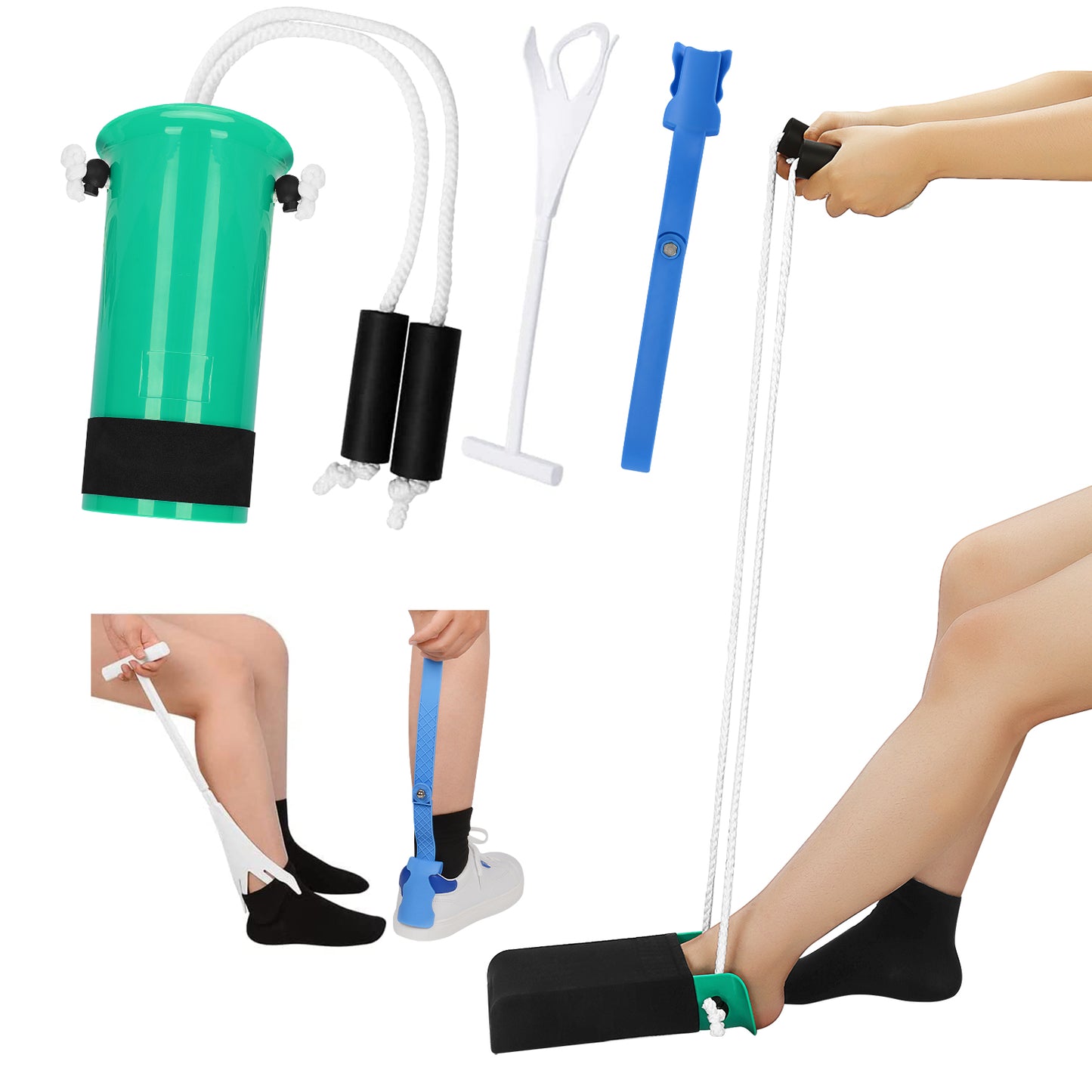 Sock Aid Kit with Long Shoe Horn Dressing Aid