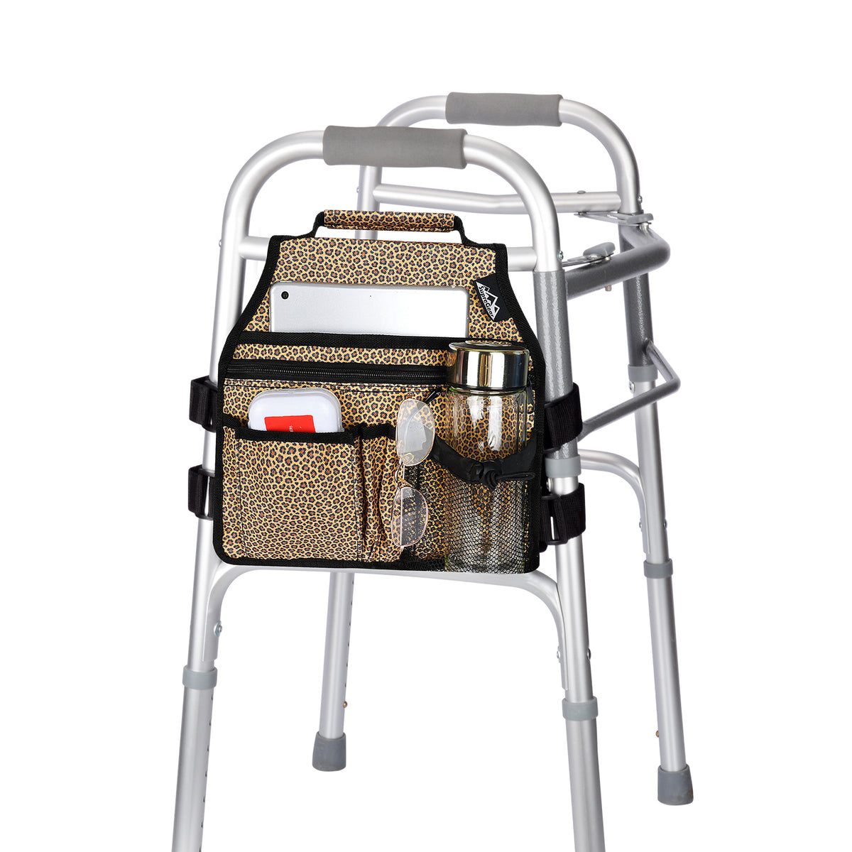 Walker Side Bag Organizer for Side Bar Walkers with 8 Pockets