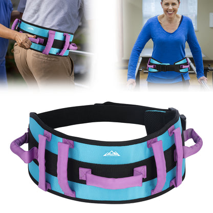 Gait Belt Transfer Aid, 7 Handles, Quick-Release Buckle