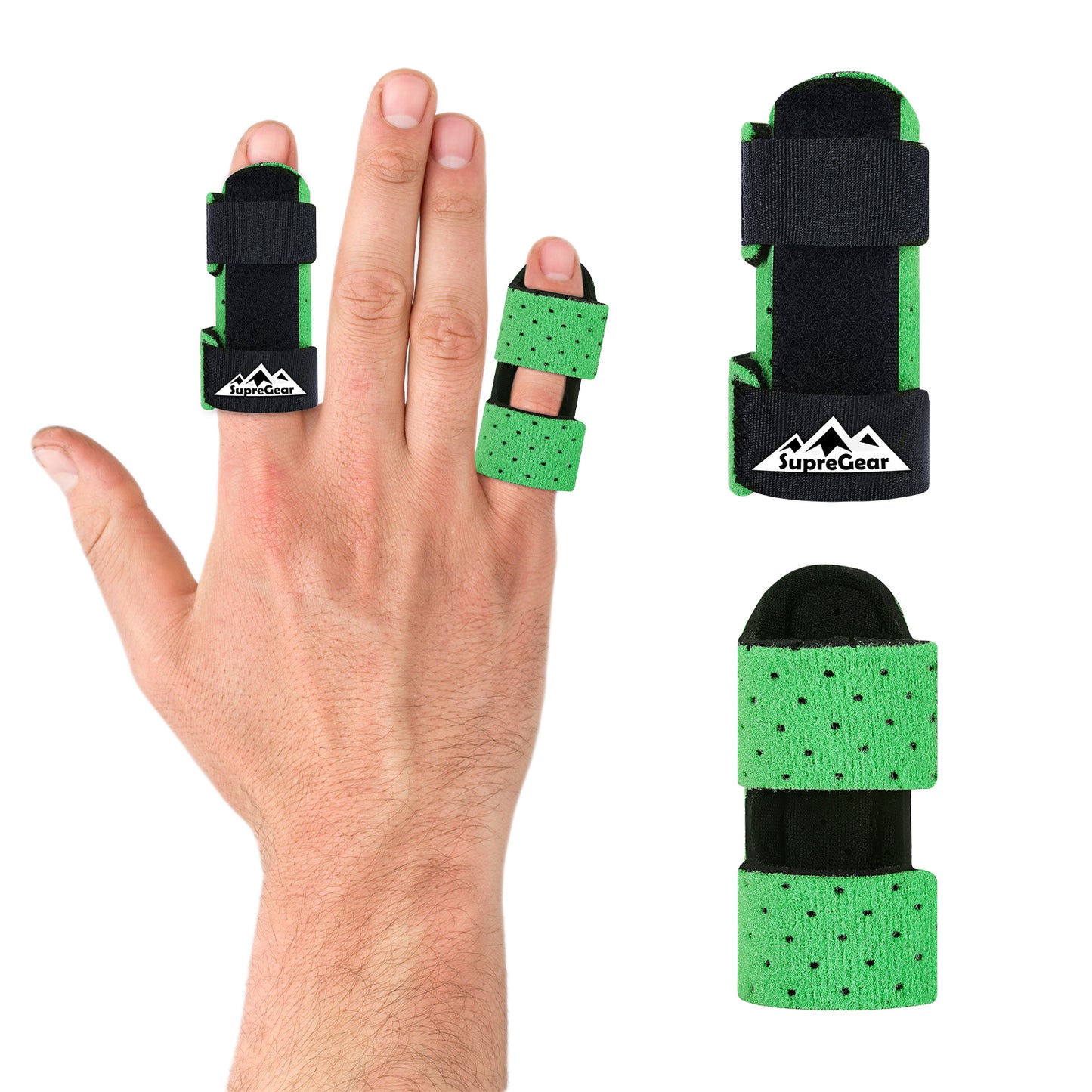 Finger Splint Support 2 Pack Adjustable Trigger Finger Brace for Broken Sprain Arthritis