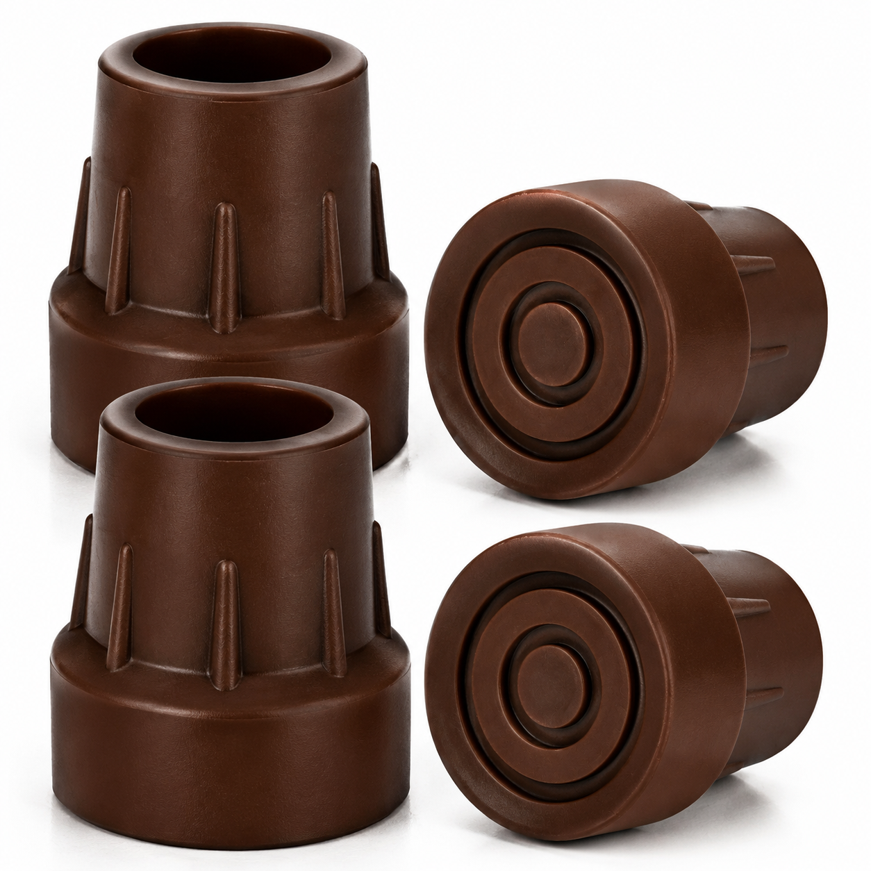 1 Inch Cane Tips 4 Pack Rubber Replacement Crutch Tips for Walker Cane
