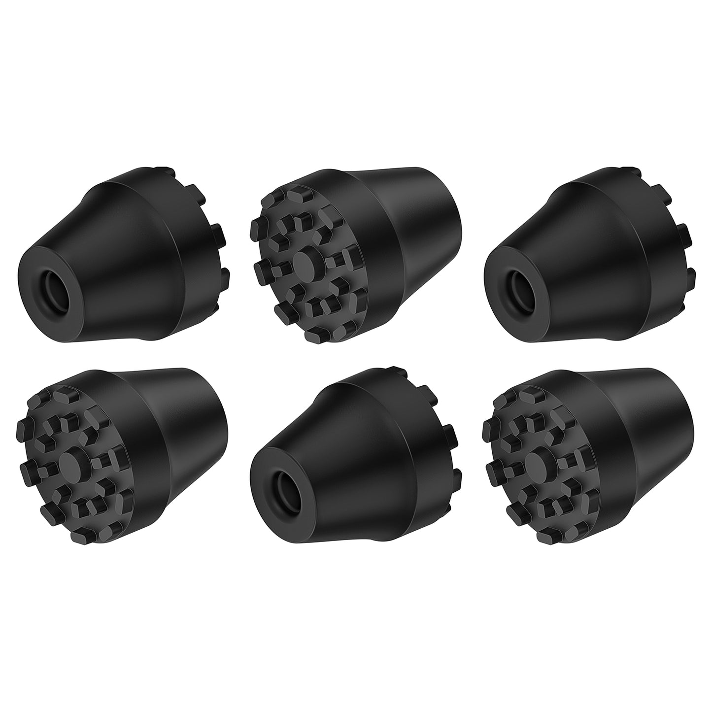 Trekking Pole Rubber Tips, Anti-Slip Shock-Absorbing, 0.43 Inch