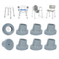 1 Inch Shower Chair Replacement Feet 4-Pack, Non-Slip Suction Rubber Tips for Bath Chairs