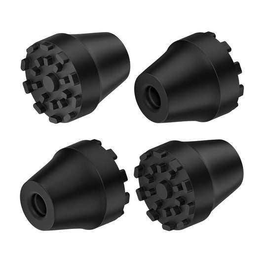 Trekking Pole Rubber Tips, Anti-Slip Shock-Absorbing, 0.43 Inch, 4-Pack
