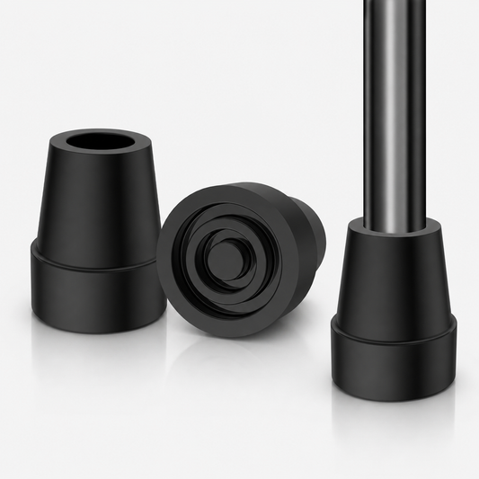 Universal Cane Tips 4-Pack Anti-Slip Rubber Replacement Tips
