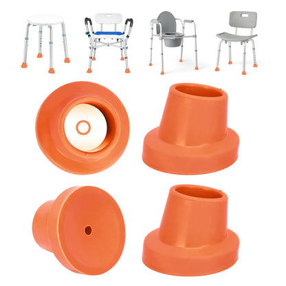 1-1/8" Shower Chair Feet, Non-Slip Suction Pads, 4-Pack