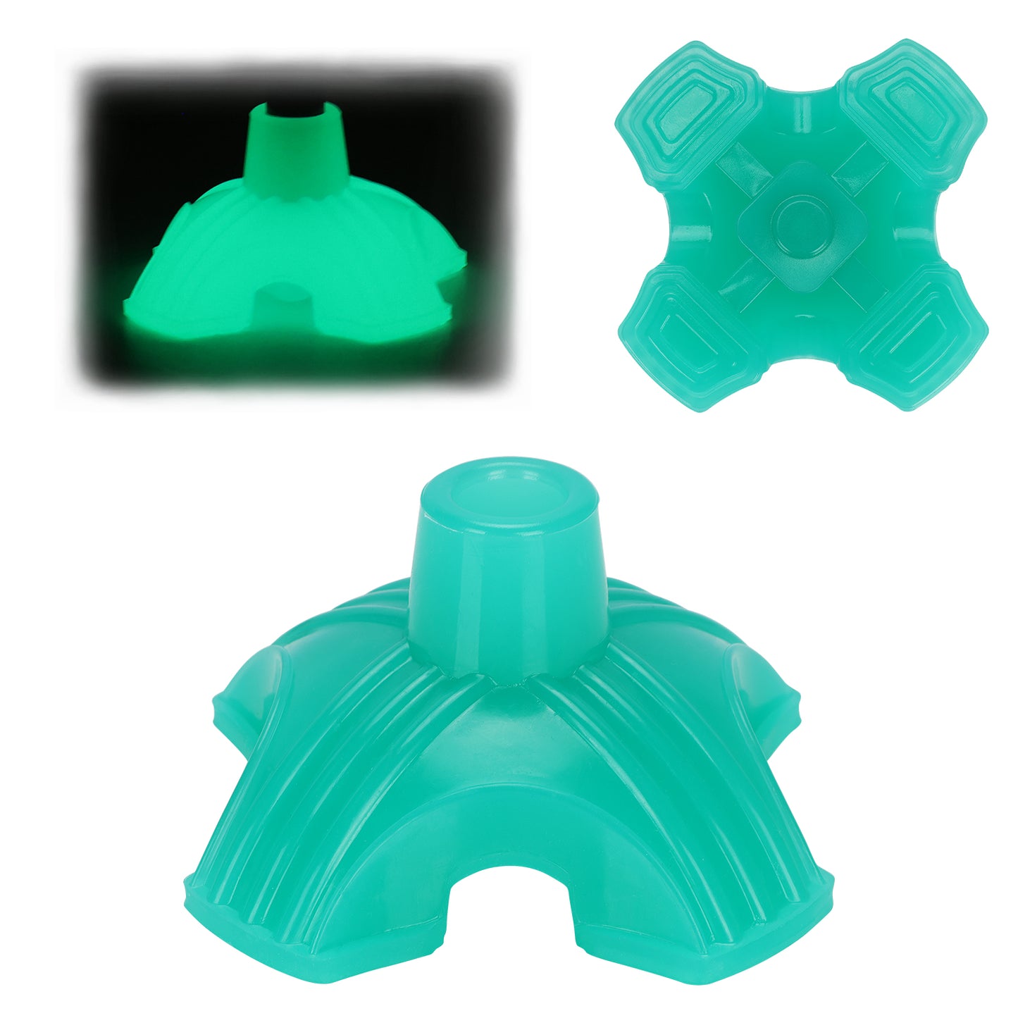 Self-Standing Cane Tip, Rubber Quad Base for Canes & Walking Sticks