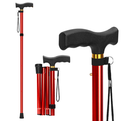 5-Level Folding Cane with T Handle