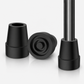 Non-Slip Rubber Cane Tip Replacement, Heavy Duty Walking Cane Foot with Metal Insert for Stability and Support