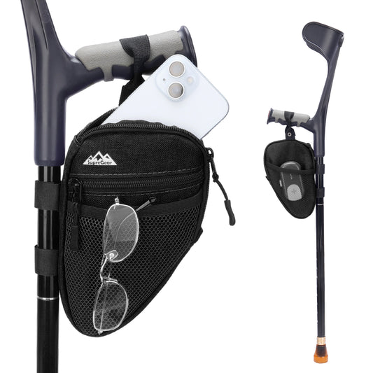 Forearm Crutch Bag – Lightweight Water-Resistant Pouch with Cup Holder