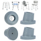 1 Inch Shower Chair Replacement Feet 4-Pack, Non-Slip Suction Rubber Tips for Bath Chairs