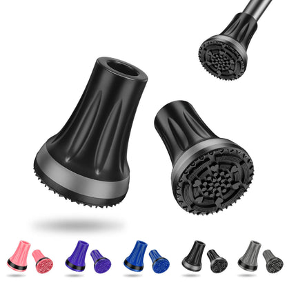 Walking Cane Tips 5/8" (2-Pack) – Heavy Duty Non-Slip Rubber Replacement Ends