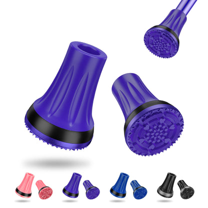 7/8" Heavy Duty Anti-Slip Cane Tips, 2-Pack