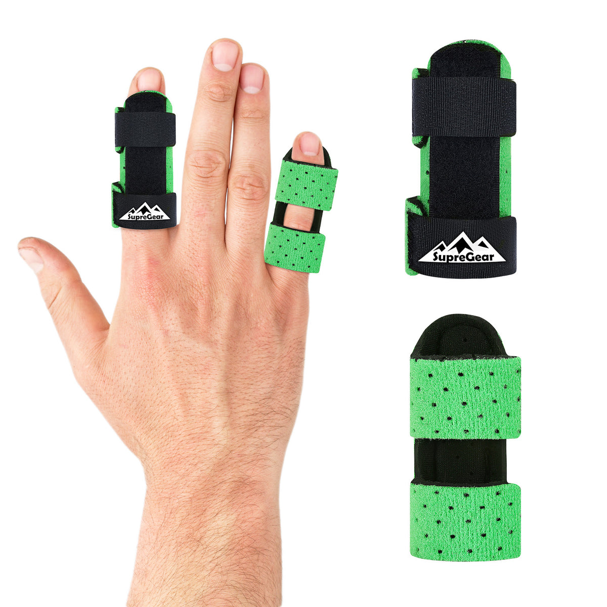 Finger Splint Support 2 Pack Adjustable Trigger Finger Brace for Broken Sprain Arthritis