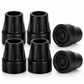 1 Inch Cane Tips 6 Pack Heavy Duty Rubber Replacement Crutch Tips for Walker Cane
