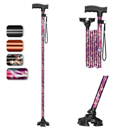 5-Level Adjustable Folding Cane
