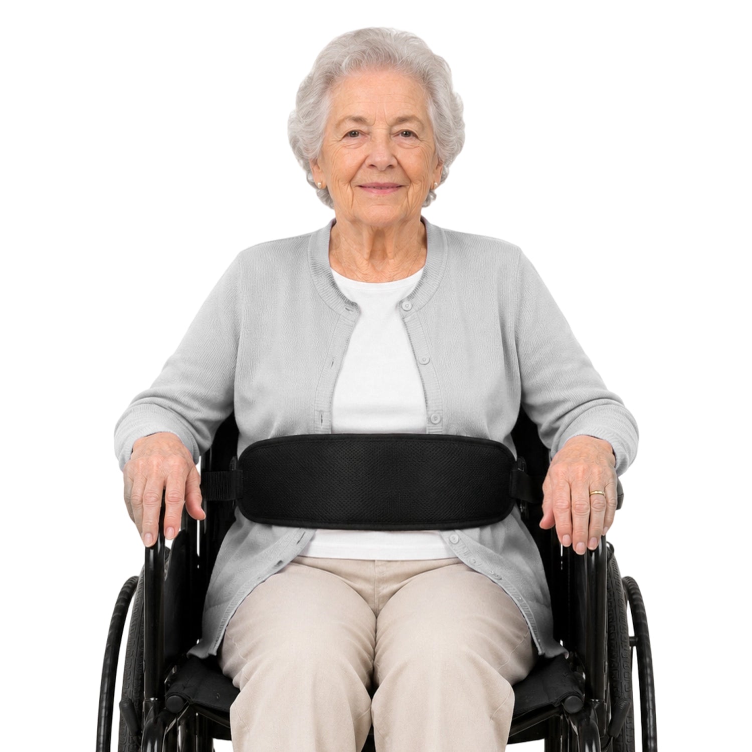 Wheelchair Positioning Belt, Adjustable Breathable Mesh Support Strap for Wheelchairs, Transport Chairs and Mobility Scooters