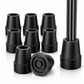 Non-Slip Rubber Cane Tip Replacement, Heavy Duty Walking Cane Foot with Metal Insert for Stability and Support