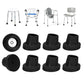 1 Inch Shower Chair Replacement Feet 4-Pack, Non-Slip Suction Rubber Tips for Bath Chairs