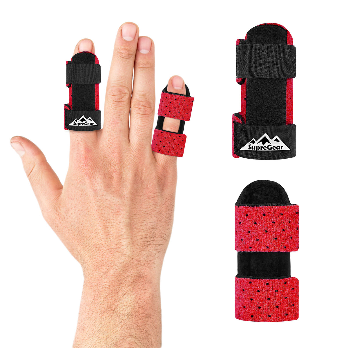 Finger Splint Support 2 Pack Adjustable Trigger Finger Brace for Broken Sprain Arthritis
