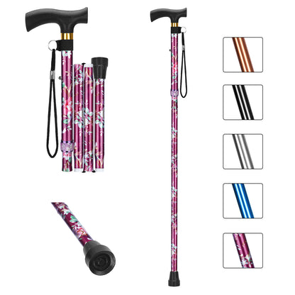Collapsible Aluminum Folding Cane with T-Handle