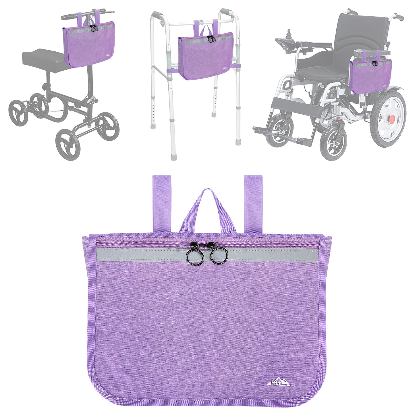 Wheelchair Side Bag for Rollator and Walkers
