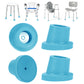 1 Inch Shower Chair Replacement Feet 4-Pack, Non-Slip Suction Rubber Tips for Bath Chairs