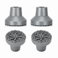 Heavy Duty Quad Cane Tips – Wider Anti-Slip Textured Rubber Feet for Enhanced Stability & Traction, Replacement Set 4PK/8PK