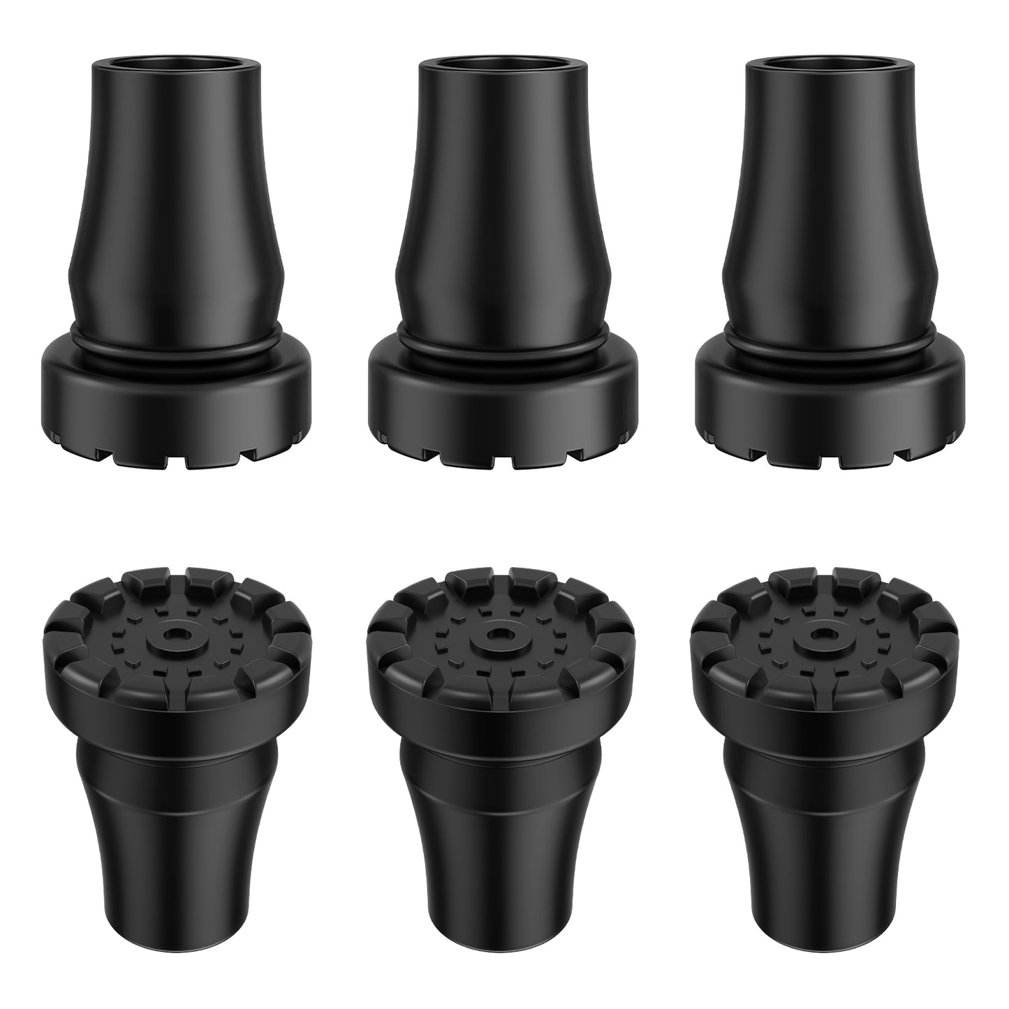 Heavy Duty 3/4" Cane Tips, Anti-Slip Rubber Feet