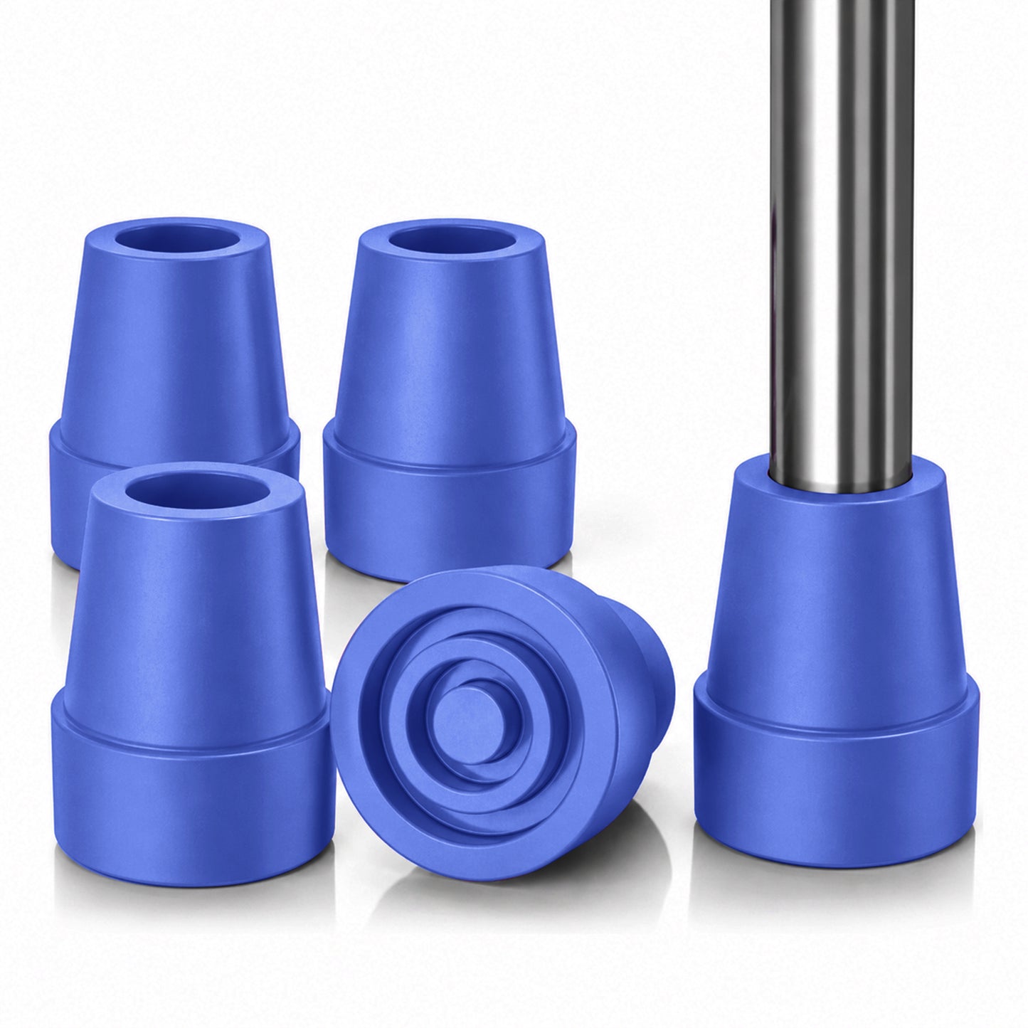 Universal Cane Tips 4-Pack Anti-Slip Rubber Replacement Tips
