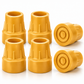 1 Inch Cane Tips 6 Pack Heavy Duty Rubber Replacement Crutch Tips for Walker Cane
