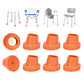 1 Inch Shower Chair Replacement Feet 4-Pack, Non-Slip Suction Rubber Tips for Bath Chairs