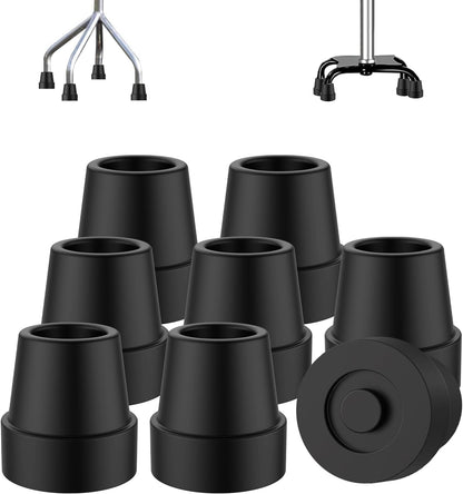 Rubber Cane Tips, 4 Pack/8 Pack